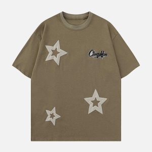 youthful star applique tee embroidered elegance 4814