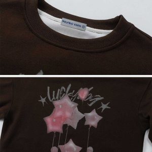 youthful star balloon sweatshirt   trendy & urban appeal 6841
