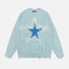 youthful star distressed sweater   urban chic appeal 1902