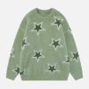 youthful star jacquard mohair sweater soft & trendy 2809