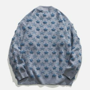 youthful star jacquard sweater   urban chic & cozy 3520