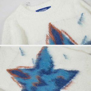 youthful star jacquard sweater   wool blend & urban chic 8365