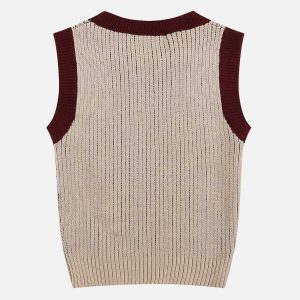 youthful star knit vest   chic & trendy y2k aesthetic 8320