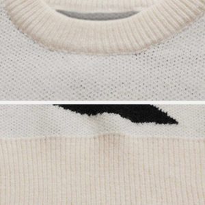youthful star pattern sweater   chic & vibrant comfort 3358