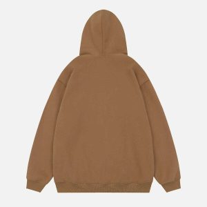 youthful star print fleece hoodie zip up comfort & style 6394