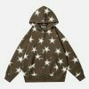 youthful star print hoodie   trendy & urban streetwear 5187