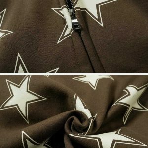 youthful star print hoodie   trendy & urban streetwear 5934