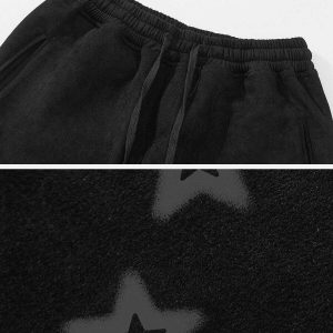 youthful star print sweatpants   chic & urban comfort 4347