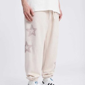 youthful star print sweatpants   chic & urban comfort 7184