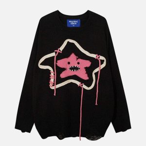 youthful star ribbon sweater   chic & trendy comfort 1250