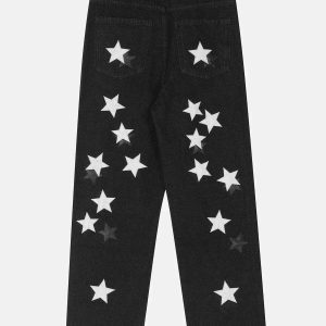 youthful star sticker jeans   trendy & custom look 4788