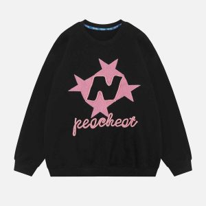 youthful star terry sweatshirt embroidered design 3066