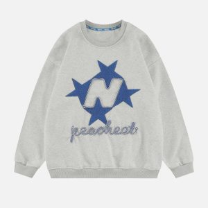 youthful star terry sweatshirt embroidered design 5203