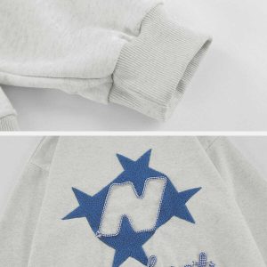 youthful star terry sweatshirt embroidered design 8241
