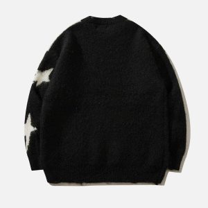 youthful star wool blend sweater   chic & cozy fashion 7528
