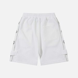 youthful star zip up shorts   trendy & urban streetwear 5560