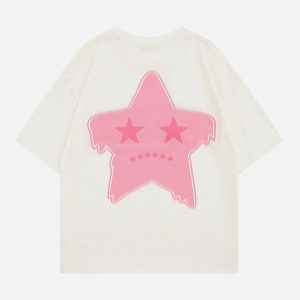 youthful stars flocked tee dynamic graphic design 8032