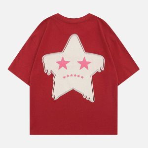 youthful stars flocked tee dynamic graphic design 8299