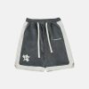 youthful stereoscopic star shorts suede streetwear chic 3741