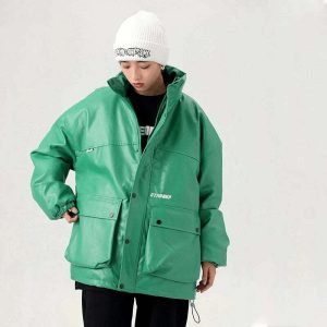 youthful stiwaup green jacket streetwear icon 1293