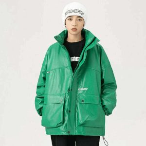youthful stiwaup green jacket streetwear icon 1393
