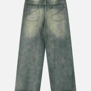 youthful straight cut jeans minimalist urban style 8318