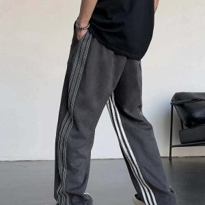 youthful striped sweatpants high waist & urban appeal 5710