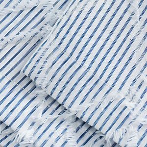 youthful stripes & tassels shirt   chic short sleeve design 2372