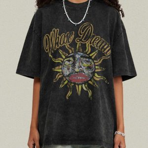 youthful sun doodle tee vibrant print & streetwear chic 3062