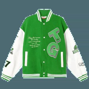 youthful tg green jacket streetwear icon & vibrant appeal 2216