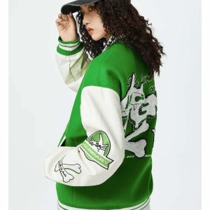 youthful tg green jacket streetwear icon & vibrant appeal 6508