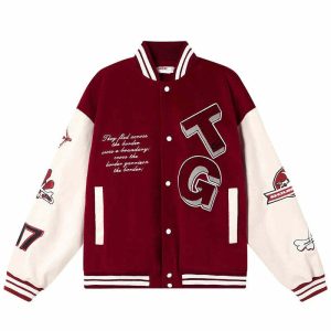 youthful tg red jacket   sleek design meets streetwear chic 3840