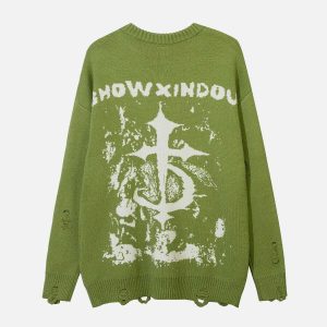 youthful tie dye crucifix sweater iconic streetwear design 4108