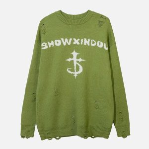 youthful tie dye crucifix sweater iconic streetwear design 8636