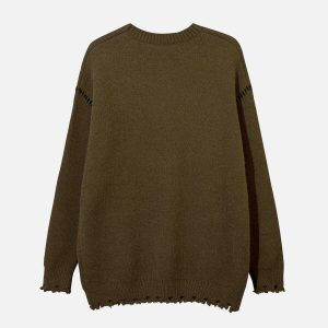 youthful tie dye letter sweater knit & dynamic style 7476