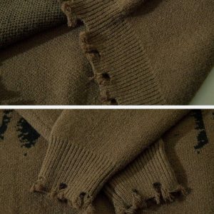 youthful tie dye letter sweater knit & dynamic style 7560