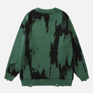 youthful tie dye sweater with letter print urban chic 5745