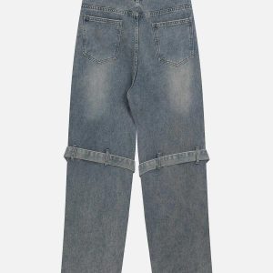 youthful tied design jeans   sleek & trending streetwear 3739
