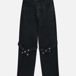 youthful tied design jeans   sleek & trending streetwear 6132