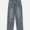 youthful tied design jeans   sleek & trending streetwear 7144