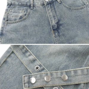 youthful tied design jeans   sleek & trending streetwear 7174