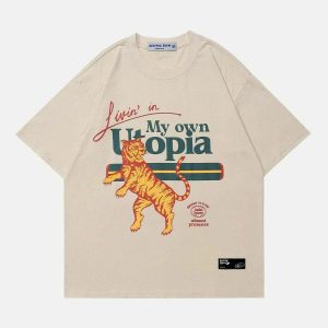 youthful tiger graphic tee   utopian streetwear vibe 7371
