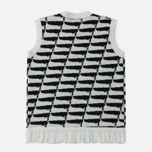 youthful tilt stripes vest   chic & trending streetwear 2178
