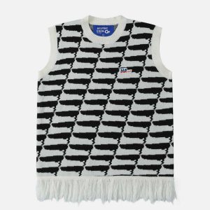 youthful tilt stripes vest   chic & trending streetwear 4232