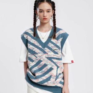 youthful varicolored star vest   chic & trendy streetwear 3750