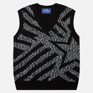 youthful varicolored star vest   chic & trendy streetwear 7271