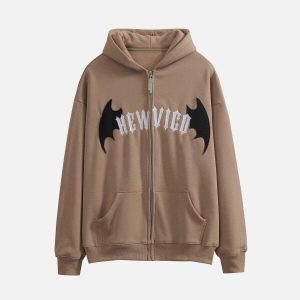 youthful vigo zip up hoodie   sleek & urban streetwear essential 5946