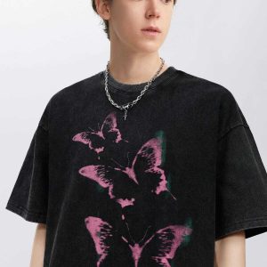 youthful washed butterfly tee   urban chic streetwear 6327