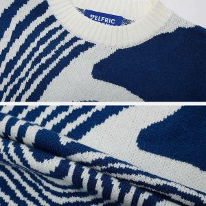 youthful whirlpool knit sweater   chic urban streetwear 2927