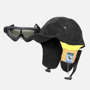 youthful windproof cycling hat with warm glasses design 6001